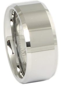 Tungsten Made Engraved Nicollo Beveled Polished Tungsten Ring 10mm - carbide custom | wedding bands