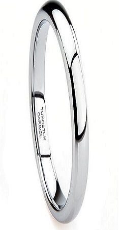 Tungsten Made WEDDING RINGS Engraved 2mm Classic Tungsten Ring Custom Men Women - Wedding Bands