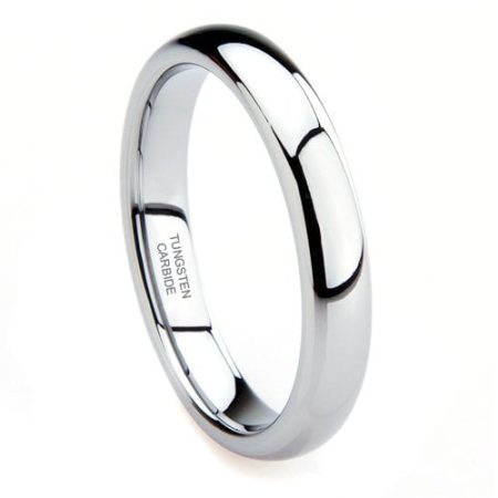 Tungsten Made WEDDING RINGS Engraved Classic Domed 5mm Tungsten Ring Custom Men Women - Wedding Bands