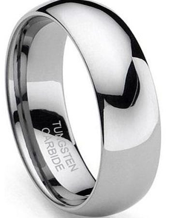 Tungsten Made WEDDING RINGS EngravedClassic Domed 8mm Tungsten Ring Custom Men Women - Wedding Bands