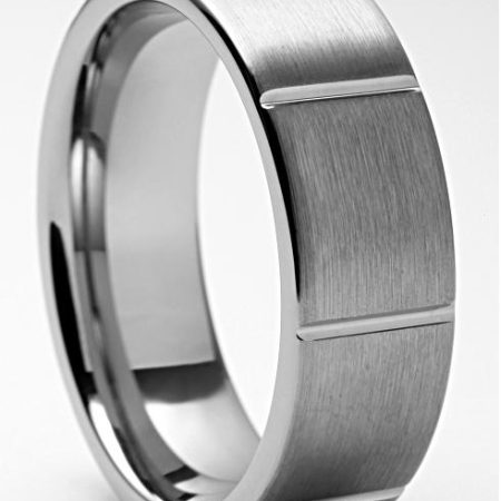 Tungsten Made WEDDING RINGS Engraved Cicero 9mm Brushed Tungsten Carbide Ring Custom Men Women - Wedding Bands