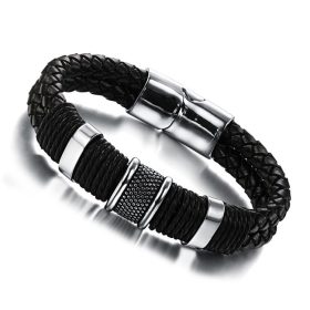 Tungsten Made Engraved lovers romance Genuine Leather Bracelet with Stainless Steel - forever carbide custom mens womens | wedding bands