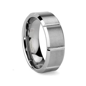 Tungsten Made Engraved lovers romance Bellus Beveled Tungsten Ring 7mm - forever carbide custom mens womens | wedding bands
