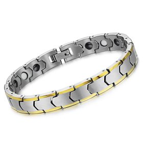 Tungsten Made Engraved lovers romance Solid Tungsten Bracelet with Gold Trim - forever carbide custom mens womens | wedding bands