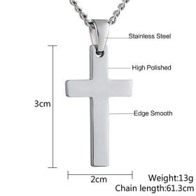 Tungsten Made Engraved lovers romance Stainless Steel Silver Cross Pendant Necklace - forever carbide custom mens womens | wedding bands