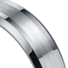 Tungsten Made Engraved Dynamis Beveled Tungsten Ring 7mm - carbide custom | wedding bands