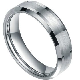 Tungsten Made Engraved lovers romance Dynamis Beveled Tungsten Ring 7mm - forever carbide custom mens womens | wedding bands