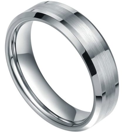 Tungsten Beveled Made Engraved Wedding Dynamis Beveled Tungsten Ring 7mm Custom Men Women engraved - CARBIDE Wedding Bands