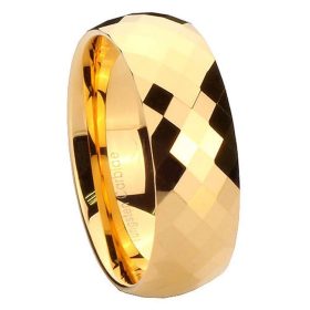 Tungsten Made Engraved lovers romance Gold Mercury Tungsten Carbide WEDDING Love Romance Ring 8mm - forever carbide custom mens womens | wedding bands
