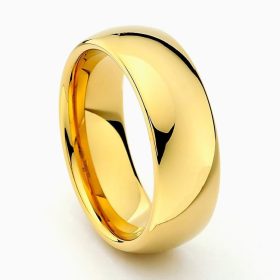 Tungsten Made Engraved Gold Classic Tungsten Carbide WEDDING Forever Ring 8mm - carbide custom | wedding bands