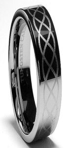 Tungsten Made Engraved lovers romance Odyssey Infinity Tungsten Ring 5mm - forever carbide custom mens womens | wedding bands