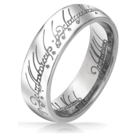 Tungsten Made Engraved lovers romance Lord of the Rings Silver Tungsten 6mm forever carbide custom mens womens | wedding bands